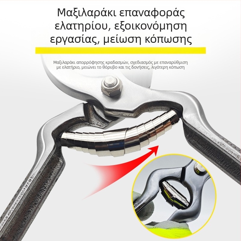 Holsen Κλαδευτήρια από Ατσάλι Υψηλού Άνθρακα, με Ανθεκτική Ατσάλινη Λαβή, για Κήπο και Κλάδεμα Κλαδιών Φρούτων