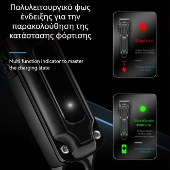 Kemei KM-1071 Επαγγελματικός ηλεκτρικός κουρευτής μαλλιών με USB φόρτιση, μοτέρ με ψήφτρες, κεφαλή κοπής από ανοξείδωτο ατσάλι, ABS περίβλημα, ενσωματωμένη μπαταρία 1200–2000mAh, χρόνος λειτουργίας 1–3 ώρες