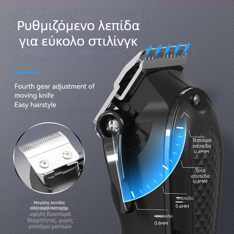 Kemei KM-1071 Επαγγελματικός ηλεκτρικός κουρευτής μαλλιών με USB φόρτιση, μοτέρ με ψήφτρες, κεφαλή κοπής από ανοξείδωτο ατσάλι, ABS περίβλημα, ενσωματωμένη μπαταρία 1200–2000mAh, χρόνος λειτουργίας 1–3 ώρες