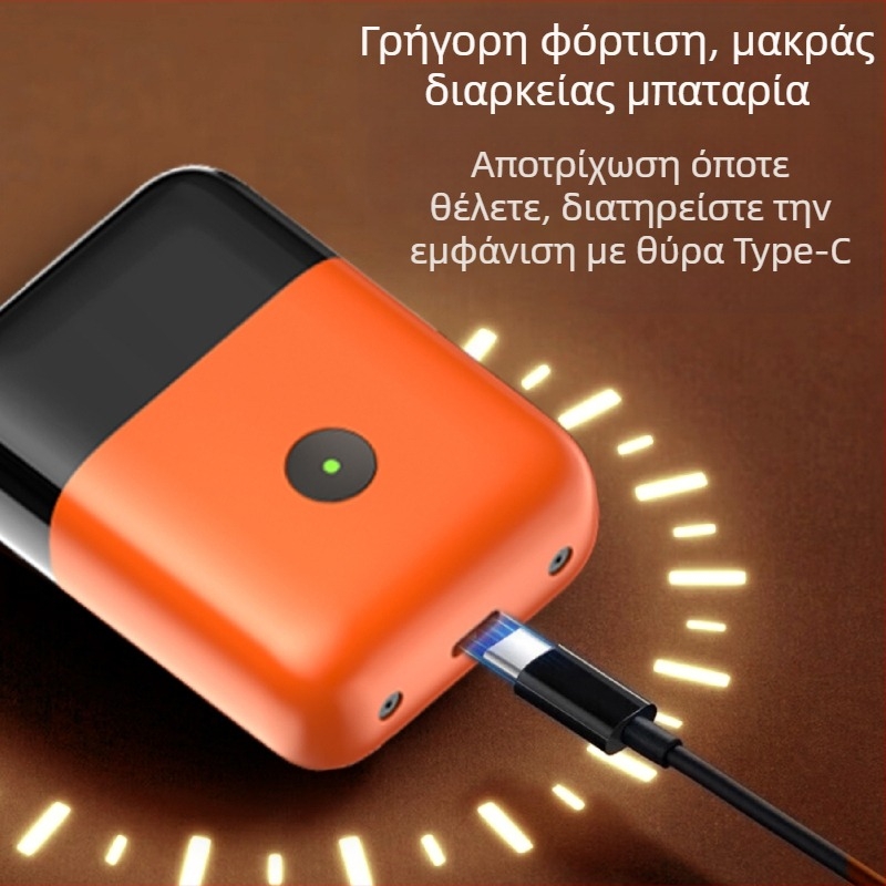 Ηλεκτρική ξυριστική μηχανή IP67, αδιάβροχη για ολόκληρο σώμα, κεφαλή παλινδρομικής κίνησης 3-λεπίδων, ενσωματωμένη μπαταρία 800-1000 mAh, επαναφορτιζόμενη, μοτέρ χωρίς ψήκτρες, χαμηλός θόρυβος