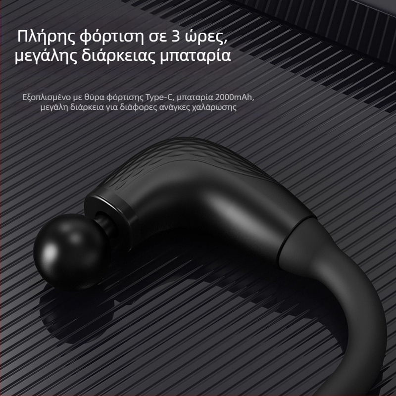 Χειροκίνητο μηχάνημα μαλάξεως περιτονίας με 4 κεφαλές, 5+ ταχύτητες, ενσωματωμένη μπαταρία 1200–2000 mAh, χαμηλός θόρυβος 36–45 dB