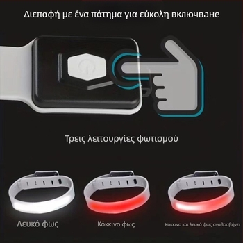 Εξωτερική μικρή COB λυχνία για βραχίωνα, Type-C φόρτιση, τρία επίπεδα φωτεινότητας, ανθεκτικό στον ιδρώτα για νυχτερινό τρέξιμο