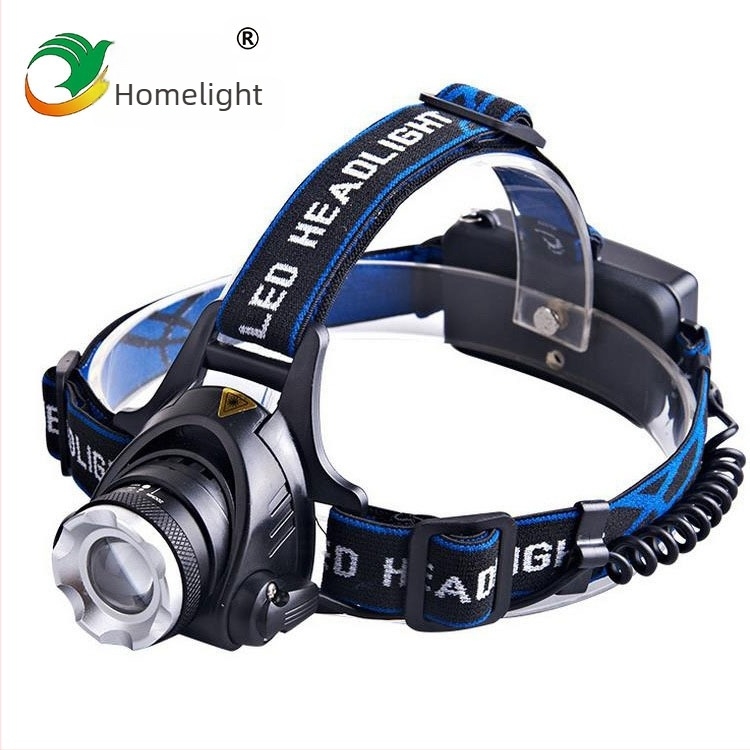 LED T6 κεφαλικός φακός με επεκτειόμενο σχέδιο, επαναφορτιζόμενος, μπαταρία 1600 mAh, ισχύς 10W, εμβέλεια 200–500 m