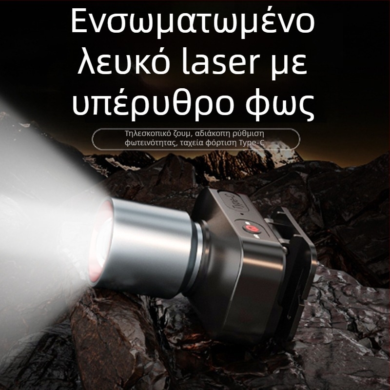 LED φακός κεφαλής, 10W, USB επαναφορτιζόμενος, 800mAh, εξωτερική χρήση