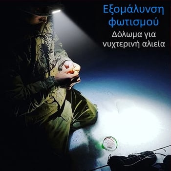 Φακός κεφαλής με μαγνητικό COB διπλό LED φως, επαναφορτιζόμενος 10W, 1200 mAh, εμβέλεια 100–200 m