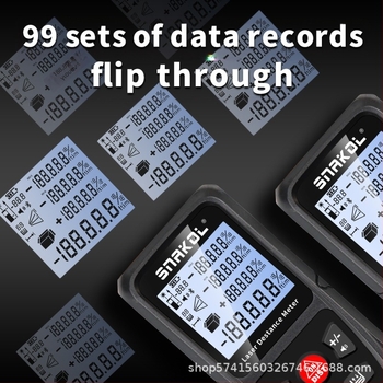 SNAKOL SK-C120 μετρητής αποστάσεων λέιζερ, υψηλής ακρίβειας IR μέτρηση, ψηφιακό χάρακα, διπλή τροφοδοσία, εμβέλεια 120 m