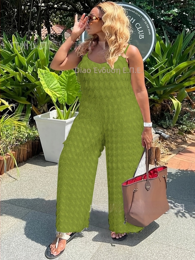 Γυναικεία ολόσωμη φόρμα χωρίς μανίκια, με υψηλή μέση, ίσια παντελόνια, πολυεστέρας με μικροελαστικότητα και σπαντέξ, γραφείο στυλ, άνοιξη 2025