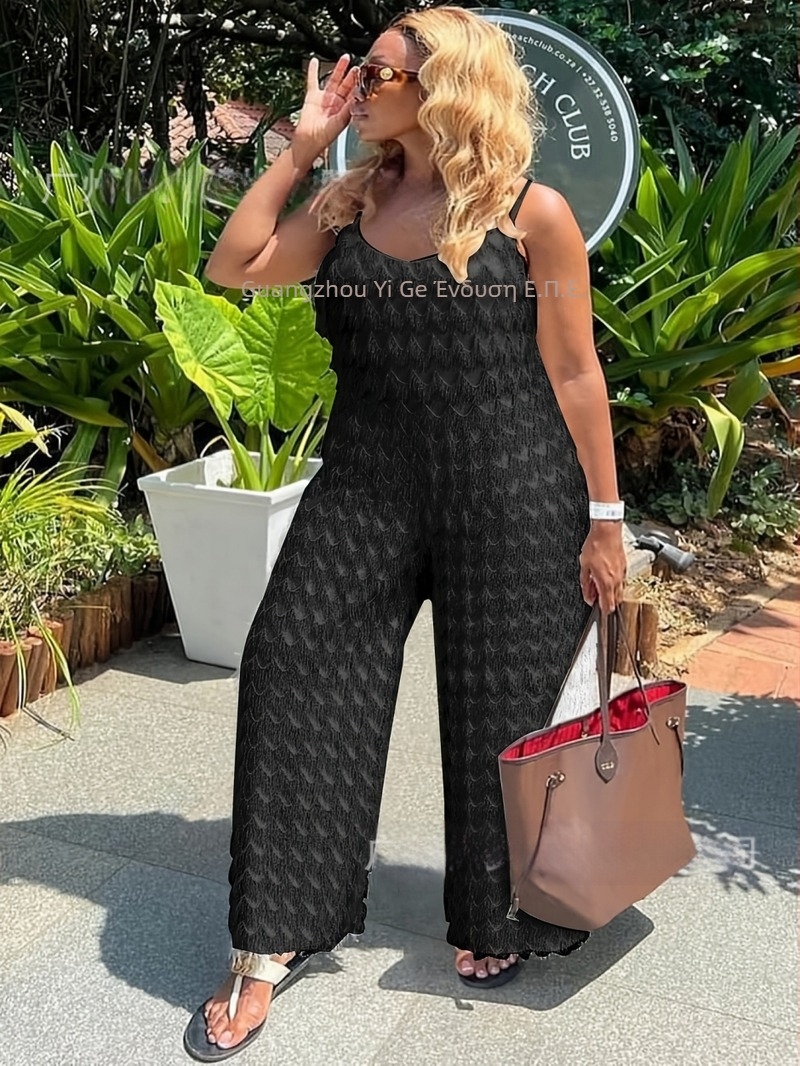 Γυναικεία ολόσωμη φόρμα χωρίς μανίκια, με υψηλή μέση, ίσια παντελόνια, πολυεστέρας με μικροελαστικότητα και σπαντέξ, γραφείο στυλ, άνοιξη 2025