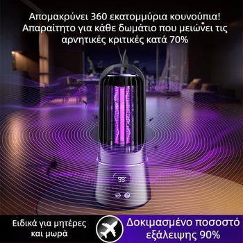 Ηλεκτρικός εξοντωτής κουνουπιών για οικιακή χρήση, αθόρυτη λειτουργία, κάλυψη έως 10 τ.μ., χειροκίνητος ηλεκτρικός θάνατος κουνουπιών, χωρίς ενσωματωμένη μπαταρία