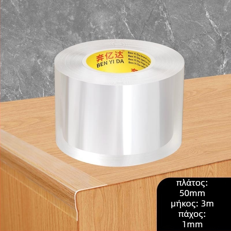 Ακρυλική ταινία προστασίας γωνίας τραπεζιού, μονόπλευρη νανοκολλητική, διαφανής, αδιάβροχη, χωρίς ραφές