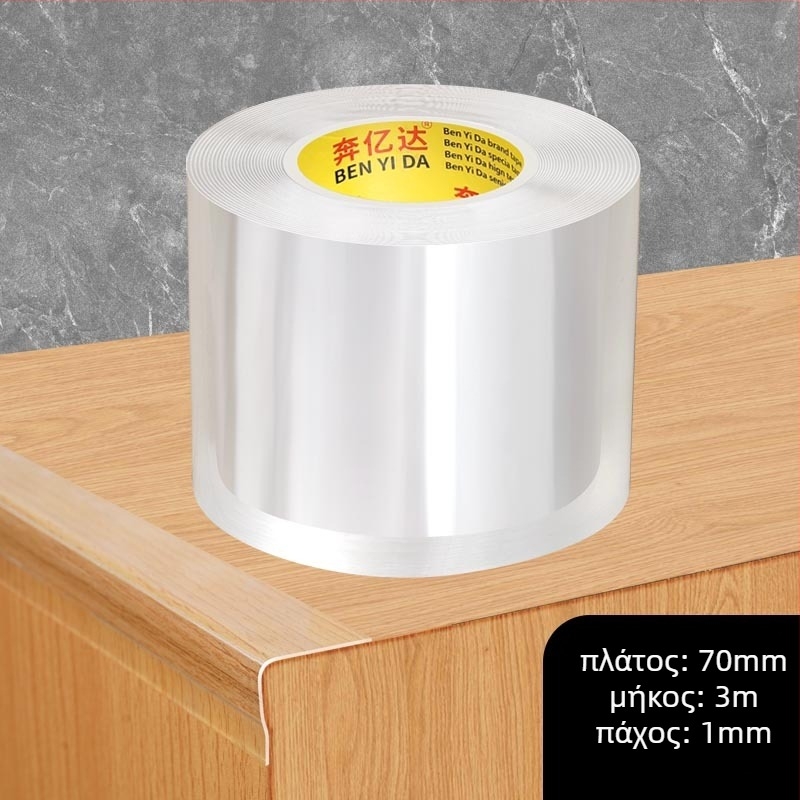 Ακρυλική ταινία προστασίας γωνίας τραπεζιού, μονόπλευρη νανοκολλητική, διαφανής, αδιάβροχη, χωρίς ραφές