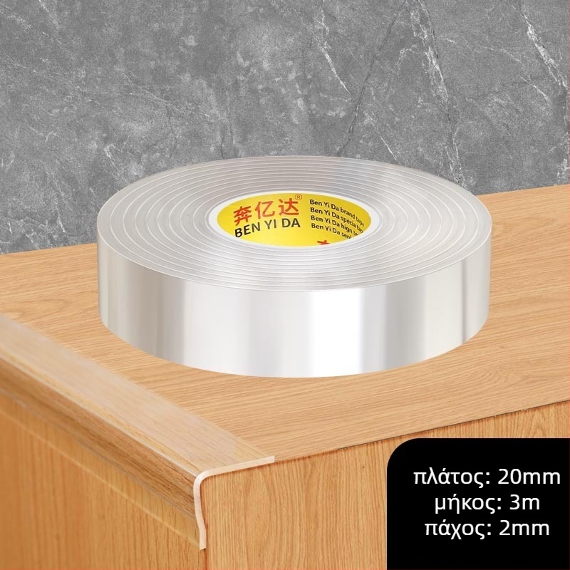 Ακρυλική ταινία προστασίας γωνίας τραπεζιού, μονόπλευρη νανοκολλητική, διαφανής, αδιάβροχη, χωρίς ραφές