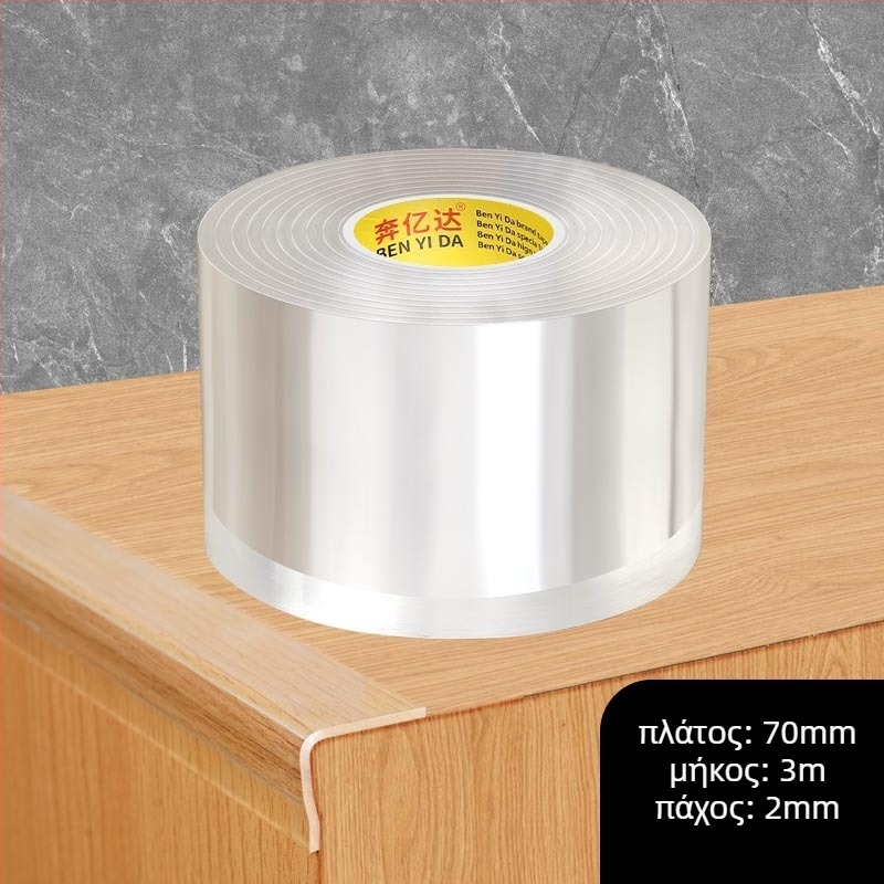 Ακρυλική ταινία προστασίας γωνίας τραπεζιού, μονόπλευρη νανοκολλητική, διαφανής, αδιάβροχη, χωρίς ραφές