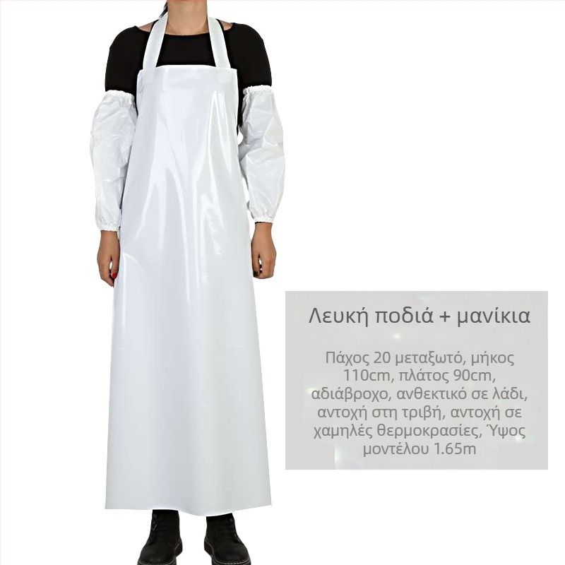 Ποδιά TPU - αδιάβροχη και ανθεκτική στα λάδια, χωρίς μανίκια, μοντέρνο μινιμαλιστικό στυλ, μάρκα Xiong Xuemei