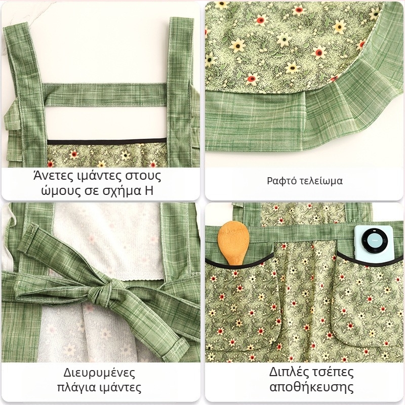 Haojin Καμβάς Ποδιά χωρίς Μανίκια για Κουζίνα – Αντι-Λεκέδες, Δροσερή και Μοντέρνα Εργασιακή Ενδυμασία