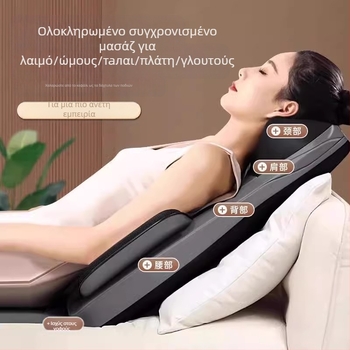 Μαξιλάρι μασάζ για τον αυχένα, την πλάτη και τη μέση — Αυτόματο μασάζ καθίσματος με ζύμωμα, 6+ κεφάλια, 3η ταχύτητα, ζεστό συμπίεσης, παροχή AC