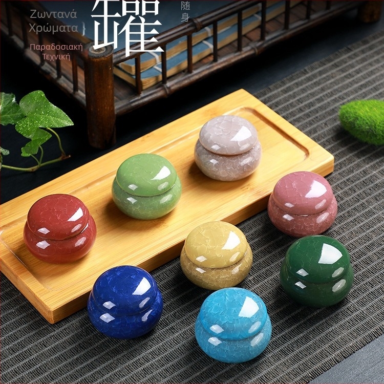 Γυαλισμένο κεραμικό βάζο αποθήκευσης, πολυλειτουργικό για τσάι και καλλυντικά, σφραγισμένο, σχέδιο προσαρμογής, Lanxing Ceramics