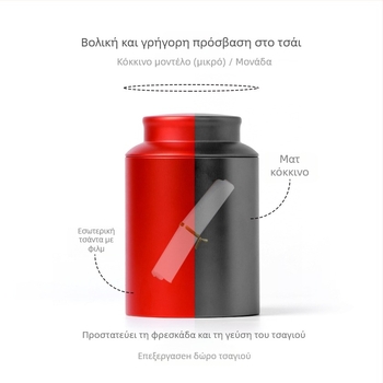 Μεταλλικό σφραγιζόμενο κουτί αποθήκευσης τσαγιού, κινεζικού στυλ, χωρητικότητα 100 g ή 200 g