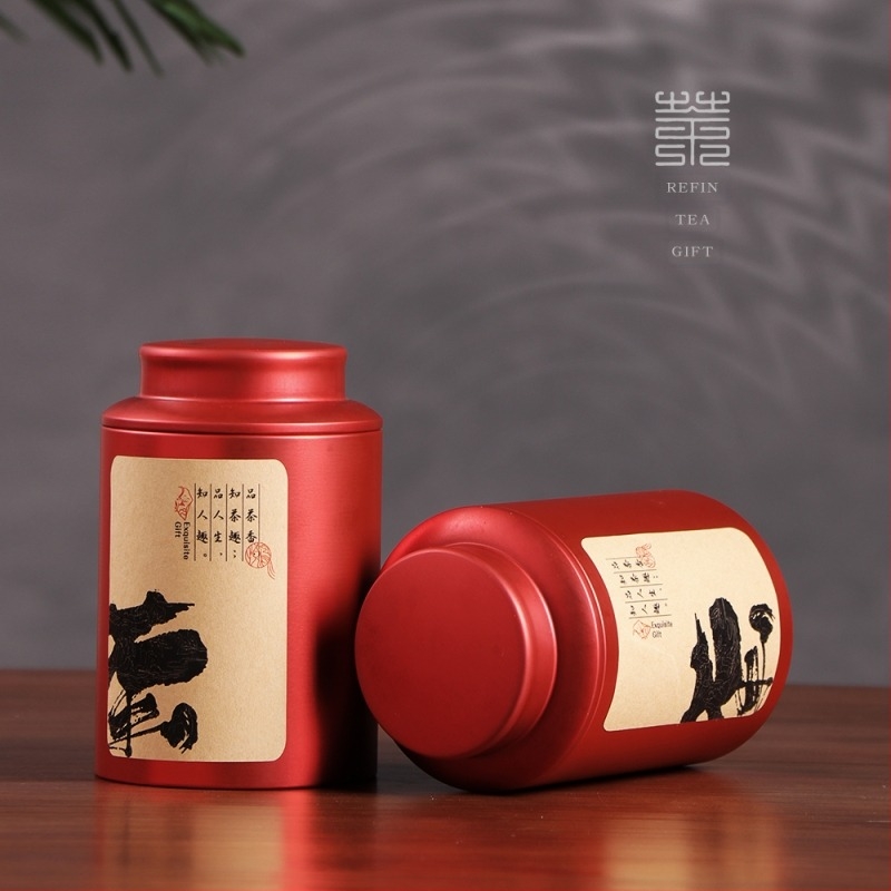 Μεταλλικό σφραγιζόμενο κουτί αποθήκευσης τσαγιού, κινεζικού στυλ, χωρητικότητα 100 g ή 200 g