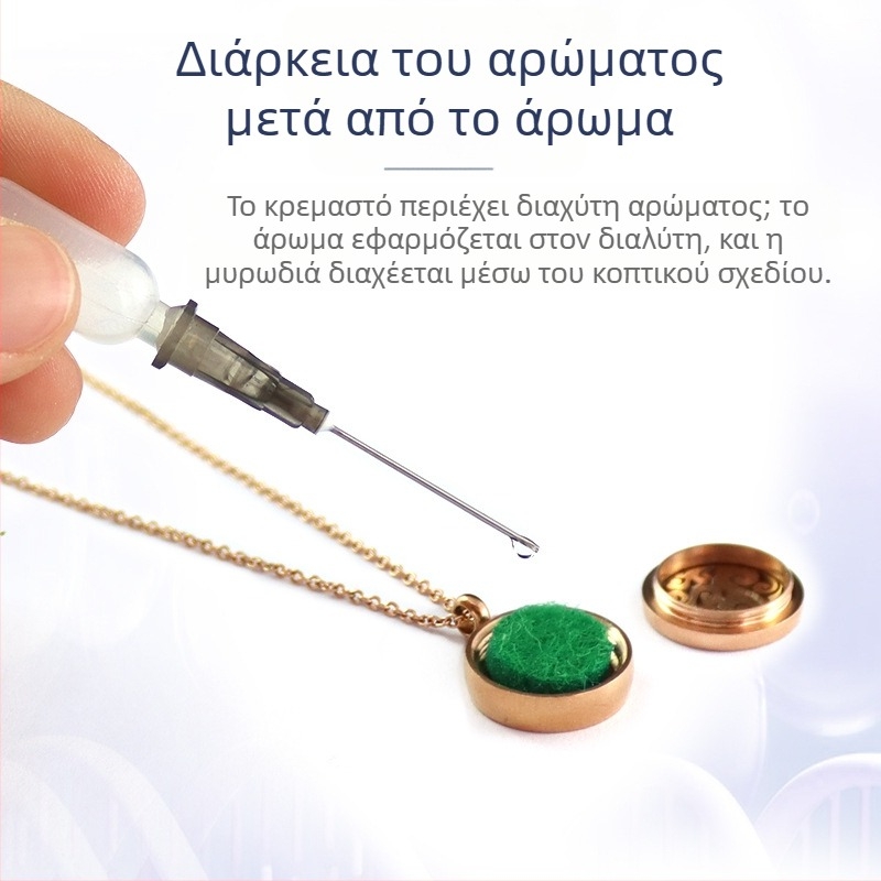 Κολιέ Αρωματοθεραπείας από τιτάνιο ατσάλι - Κενός γεωμετρικός σχεδιασμός, Διαχύτης αιθέριων ελαίων