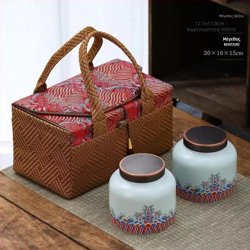 Κεραμικά δοχεία τσαγιού σε κουτί δώρου, ανθεκτικά στην υγρασία, σφραγισμένα, δυνατότητα προσαρμογής λογοτύπου, σετ 12 τεμαχίων