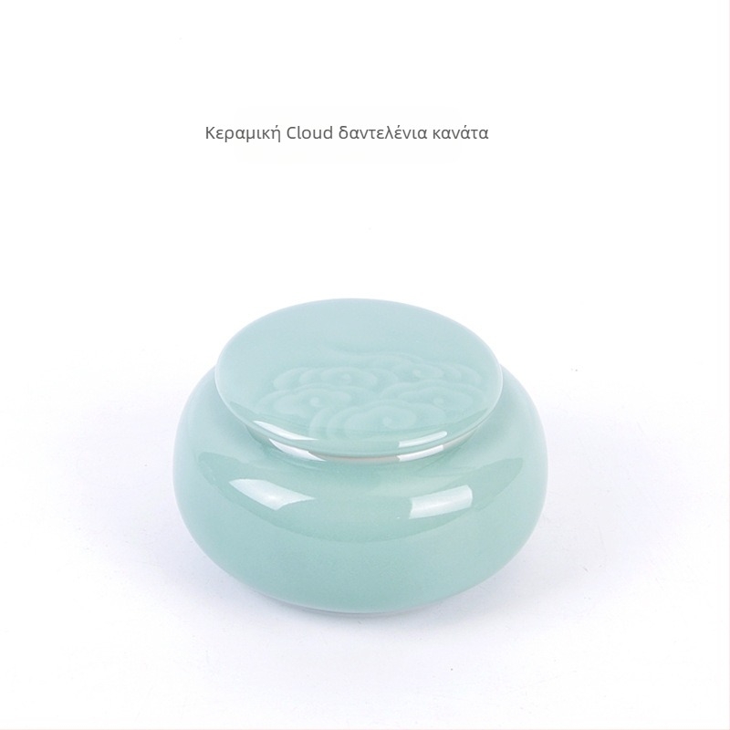 Κεραμική κανιστήρα τσαγιού με γλάσο Celadon, σφραγισμένη για αποθήκευση, μάρκα Yiyun, συσκευασία δώρου