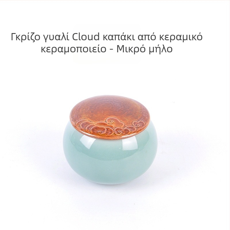 Κεραμική κανιστήρα τσαγιού με γλάσο Celadon, σφραγισμένη για αποθήκευση, μάρκα Yiyun, συσκευασία δώρου