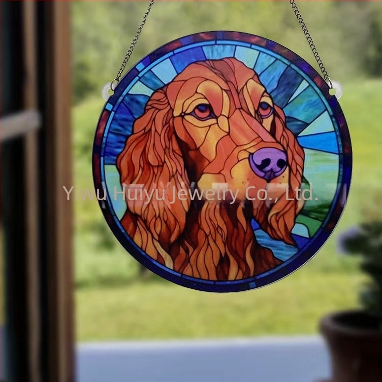 Διακοσμητικό παραθύρου με ακρυλικό σκύλο σε ζωγραφική, Huiyu, μοντέρνο στυλ τέχνης, εκτύπωση