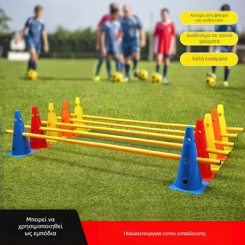 Κώνος προπονητικής εκγύμνασης ποδοσφαίρου με κάδο λογότυπου και τετράγωνη βάση, PE υλικό, μάρκα Neli, προέλευση Zhejiang, εξοπλισμός προπονήσεων