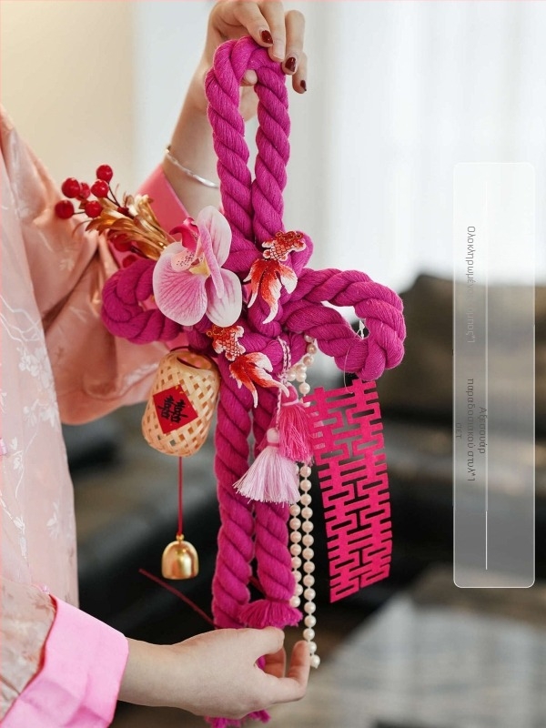 Διακοσμητικό κρεμαστό με ατέρμονο κόμπο για γάμους – βαμβακερό σχοινί, διακοσμητικό εξάρτημα πόρτας, διακόσμηση σαλονιού και υπνοδωματίου