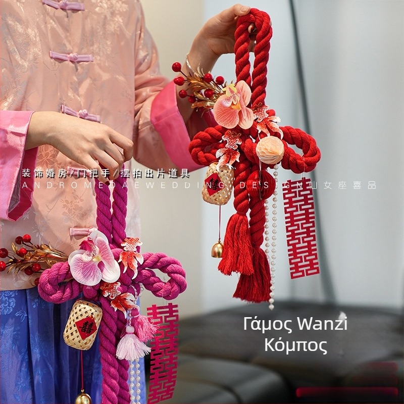 Διακοσμητικό κρεμαστό με ατέρμονο κόμπο για γάμους – βαμβακερό σχοινί, διακοσμητικό εξάρτημα πόρτας, διακόσμηση σαλονιού και υπνοδωματίου