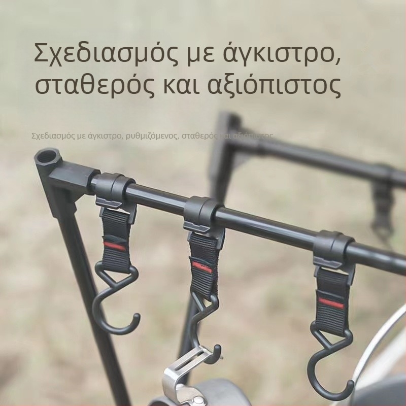 Κάμπινγκ τρίγωνη πτυσσόμενη βάση για ρούχα, ελαφρύ κράμα αλουμινίου, φορητή εξωτερική αποθήκευση