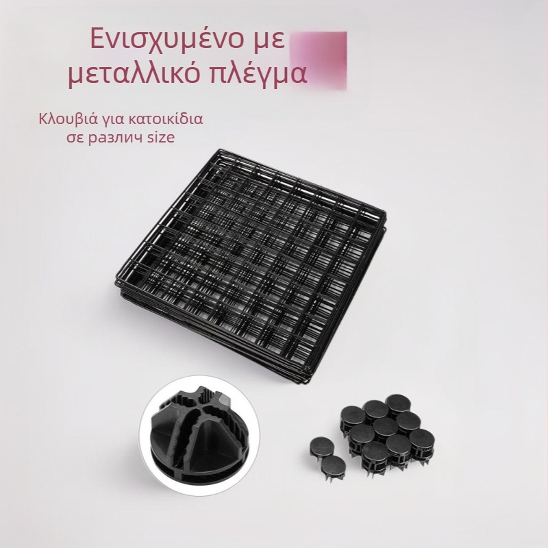 Μεταλλικό πλέγμα περίφραξης κατοικίδιων: κλουβί γάτας, κλουβί σκύλου, κατοικία γάτας και ραφιέρα αποθήκευσης