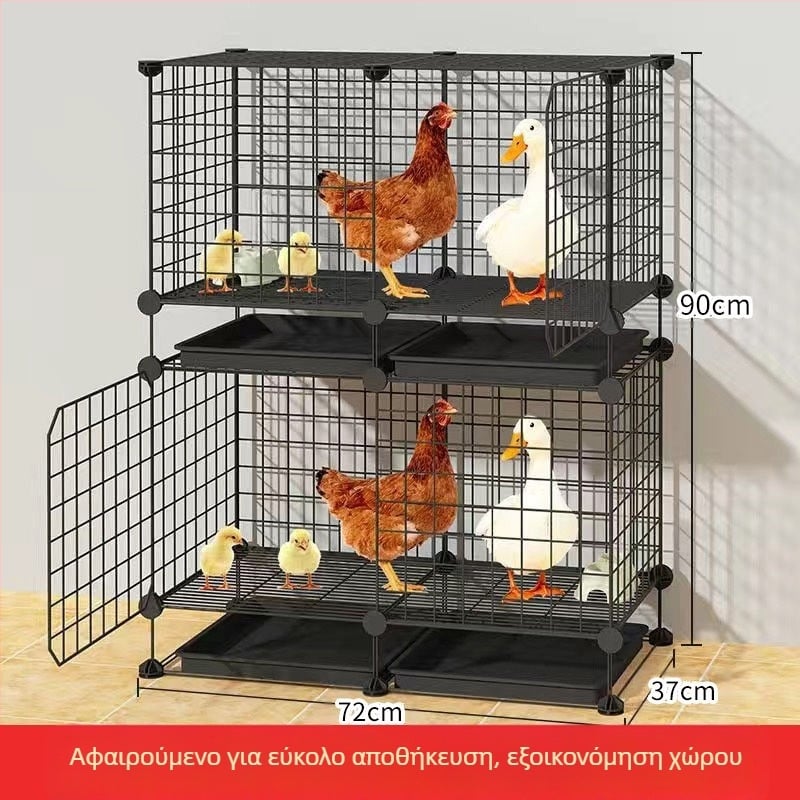 Κλωβός κοτόπουλου εξωτερικός, μεγάλος αγροτικός περίβλημα για εκτροφή με αδιάβροχο σχεδιασμό και εσωτερικό δοχείο σίτισης (Υλικό: Άλλο; Εισαγόμενο: Όχι; Μάρκα: Άλλο; Άδεια IP: Όχι)