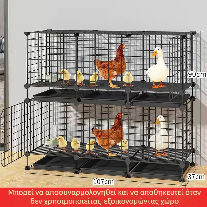 Κλωβός κοτόπουλου εξωτερικός, μεγάλος αγροτικός περίβλημα για εκτροφή με αδιάβροχο σχεδιασμό και εσωτερικό δοχείο σίτισης (Υλικό: Άλλο; Εισαγόμενο: Όχι; Μάρκα: Άλλο; Άδεια IP: Όχι)