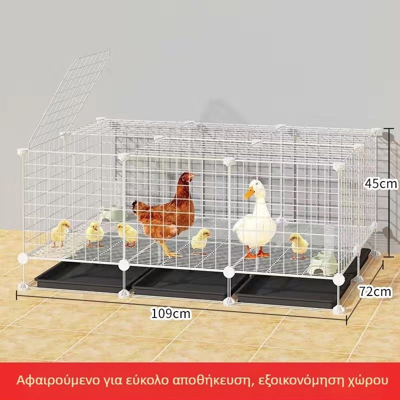 Κλωβός κοτόπουλου εξωτερικός, μεγάλος αγροτικός περίβλημα για εκτροφή με αδιάβροχο σχεδιασμό και εσωτερικό δοχείο σίτισης (Υλικό: Άλλο; Εισαγόμενο: Όχι; Μάρκα: Άλλο; Άδεια IP: Όχι)