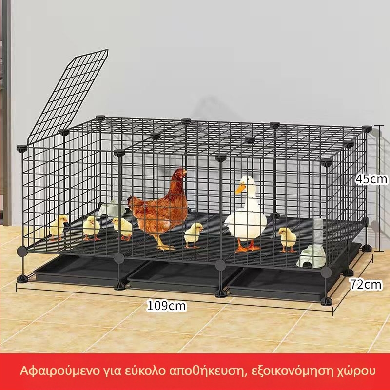 Κλωβός κοτόπουλου εξωτερικός, μεγάλος αγροτικός περίβλημα για εκτροφή με αδιάβροχο σχεδιασμό και εσωτερικό δοχείο σίτισης (Υλικό: Άλλο; Εισαγόμενο: Όχι; Μάρκα: Άλλο; Άδεια IP: Όχι)