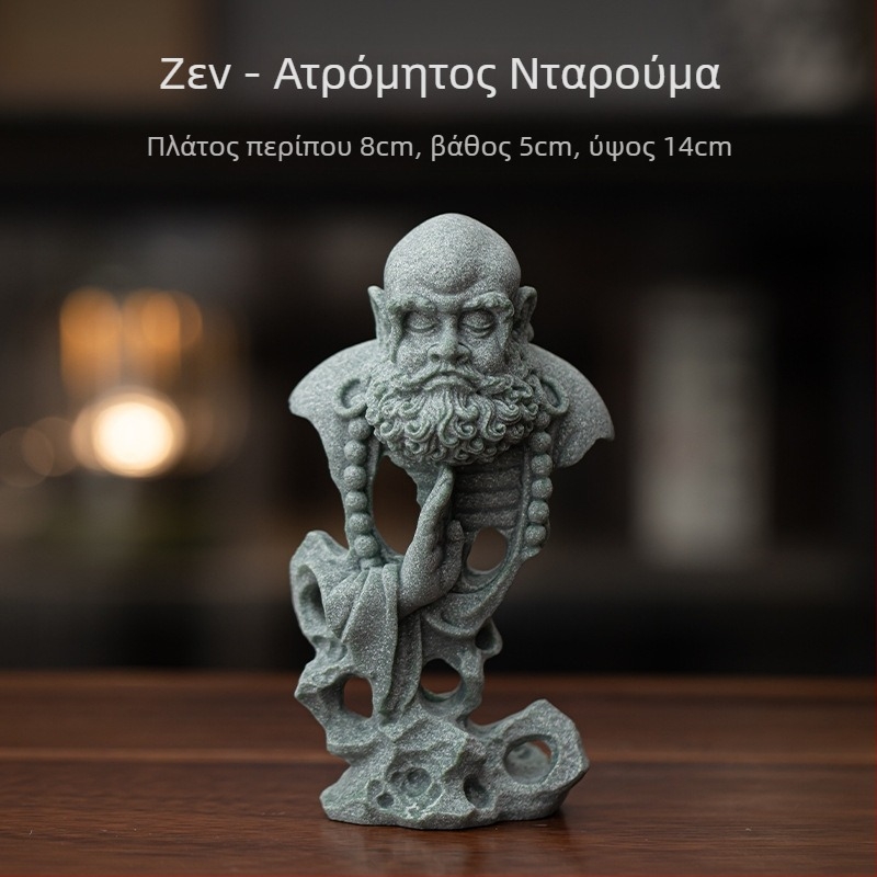 Tea pet από ψαμμίτη σε ζεν στυλ, με φιγούρες Sun Wukong και Tathagata, διακοσμητικό για τραπεζάκι σαλονιού