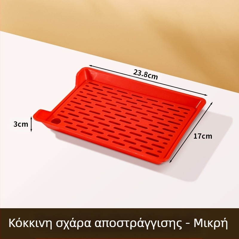 PP τετράγωνο πιάτο με δίκτυο αποστράγγισης, δυνατότητα εκτύπωσης λογότυπου κατά παραγγελία, μη κατάλληλο για φούρνο μικροκυμάτων, μοντέρνο μινιμαλιστικό στυλ