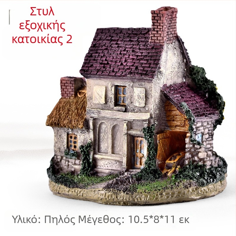 Μικροτοπία από ρητίνη με παχύφυτα, διακοσμητική φιγούρα μπονσάι και μοντέλο προσομοίωσης