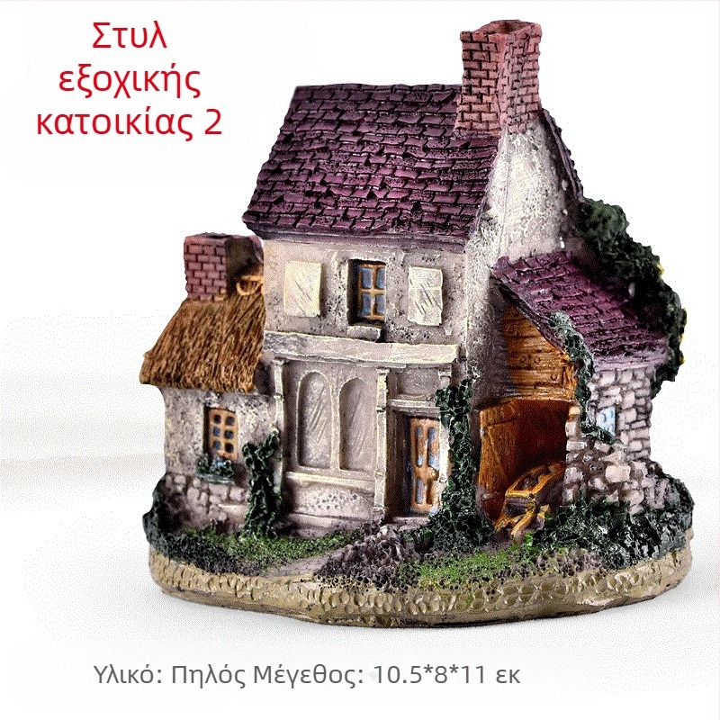 Μικροτοπία από ρητίνη με παχύφυτα, διακοσμητική φιγούρα μπονσάι και μοντέλο προσομοίωσης