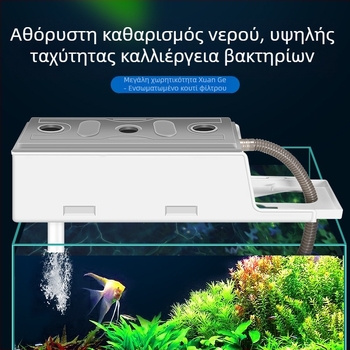 Υποβρύχια αντλία ενυδρείου 3-σε-1 για φιλτράρισμα και οξυγονώση — ABS υλικό, σχεδιασμός 3-σε-1, μάρκα Xuan Song (ABS; Λειτουργία: δημιουργεί κυματομορφές και οξυγονώνει; Κύριος σκοπός: φιλτράρισμα και οξυγονώρηση; Στυλ: 3-σε-1 υποβρύχια αντλία)