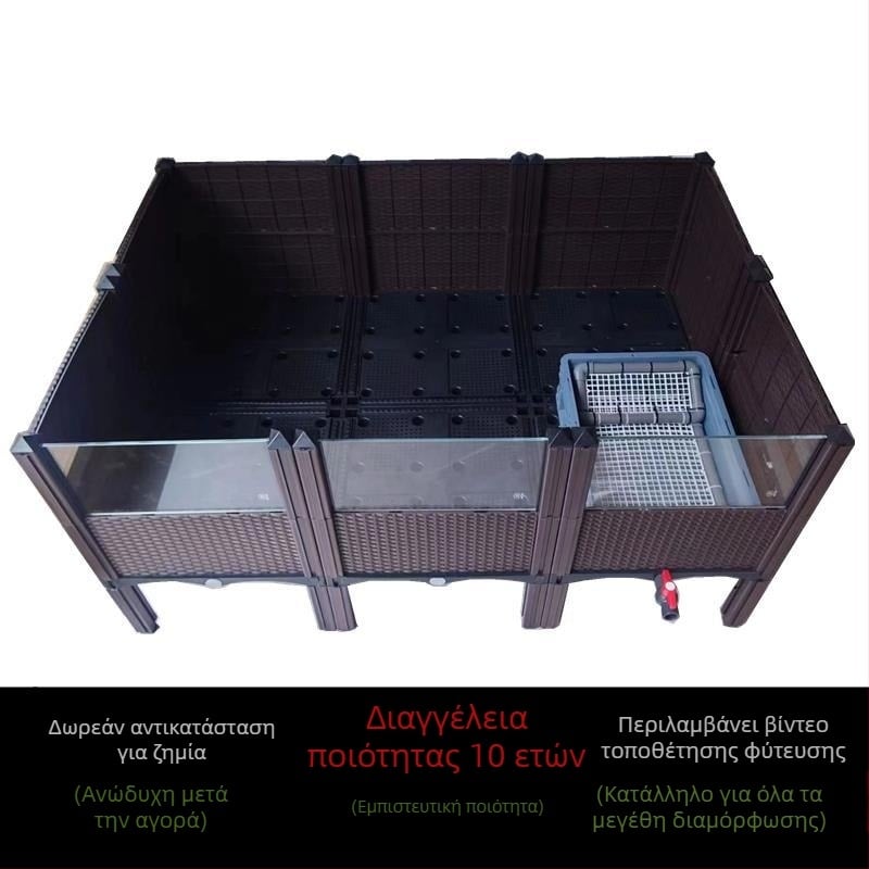 Θήκη εκτροφής χελώνων με πλευρικό πάνελ από ανοξείδωτο ατσάλι και κρύσταλλο σκλήρυνσης, 3C πιστοποιημένο