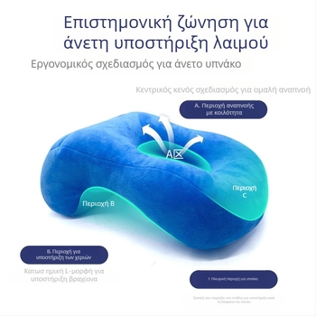 Μαξιλάρι ύπνου από αφρό μνήμης για παιδιά και μαθητές, γραφείο, προσαρμοζόμενο μαξιλάρι