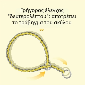 Σετ εκπαίδευσης σκύλου με P αλυσίδα: για μικρούς έως μεγάλους σκύλους, νάιλον αλυσίδα, λουρί και κολάρο