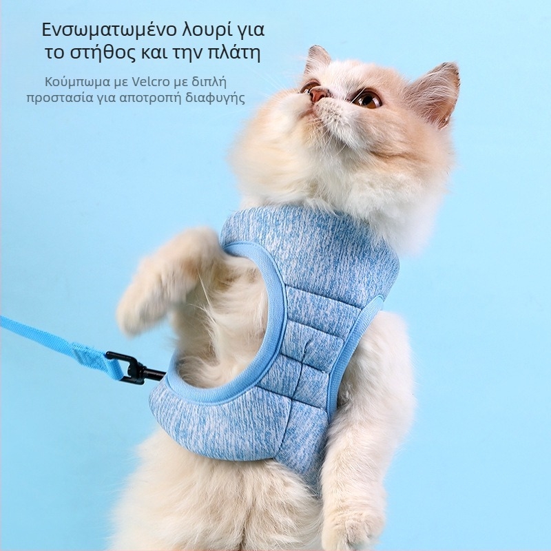 Θωρακική ζώνη για γάτες Da Da Bear με quilted επένδυση