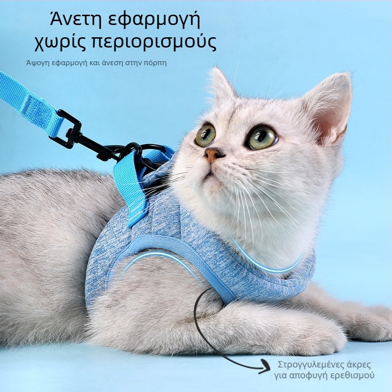 Θωρακική ζώνη για γάτες Da Da Bear με quilted επένδυση