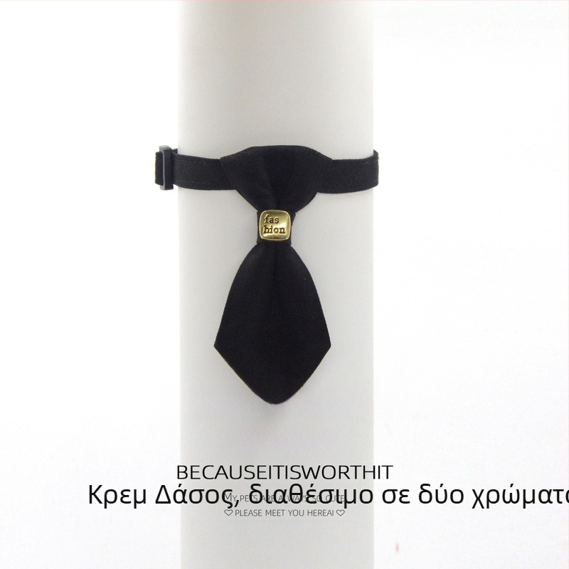 Κομψό περιλαίμιο σκύλων και γάτων με φιόγκο, διακοσμητικό για μικρές ράτσες, Bichon Frise