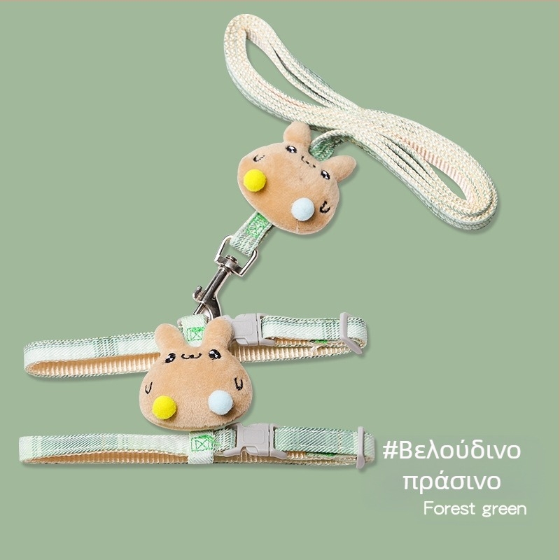 Λουρί περιπάτου γάτας - μη επεκτεινόμενο, ρυθμιζόμενος θώρακας-ιμάντας, νάιλον σχοινί με συνδετήρες κράματος και ABS