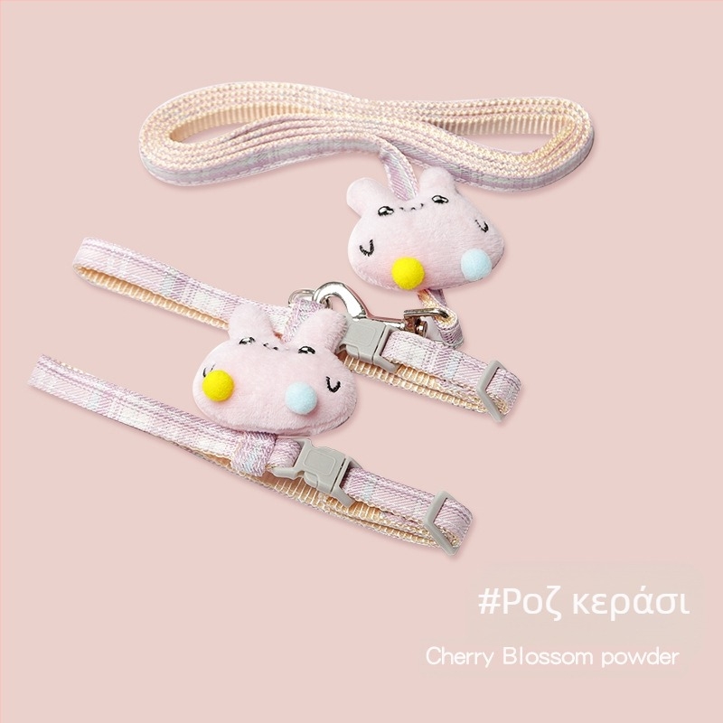 Λουρί περιπάτου γάτας - μη επεκτεινόμενο, ρυθμιζόμενος θώρακας-ιμάντας, νάιλον σχοινί με συνδετήρες κράματος και ABS